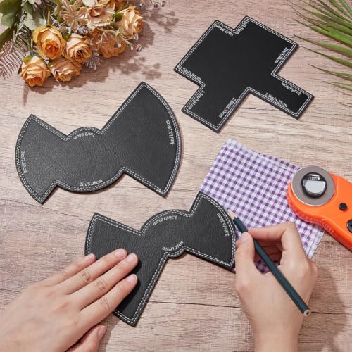 BENECREAT gabarits maroquinerie nœud papillon lot 3 noir