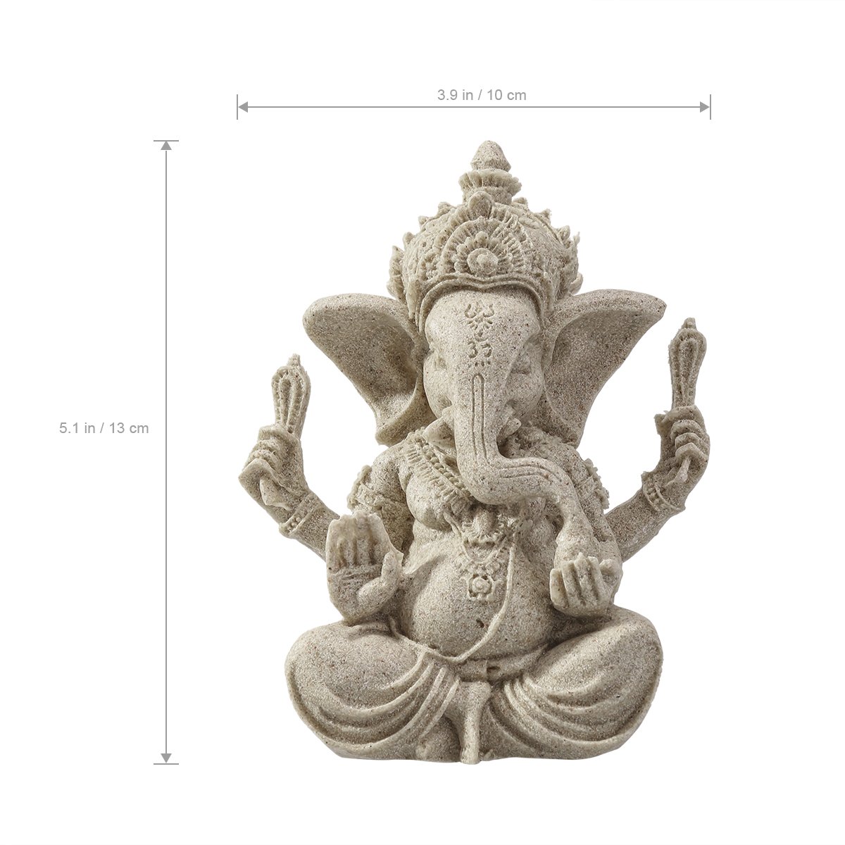 Rosenice Ganesh Statue Éléphant Grès 10x9x13 cm