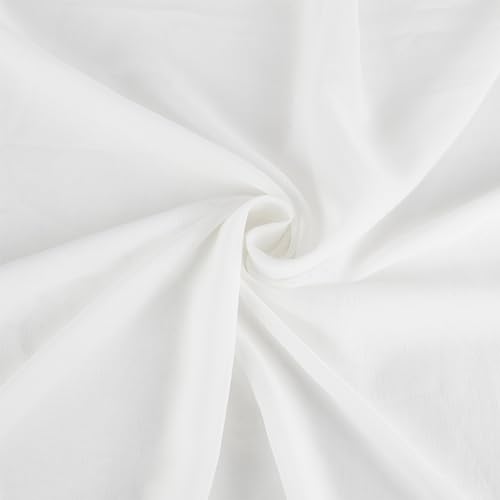 BENECREAT Mousseline tissu blanc 150cmx5m mariage