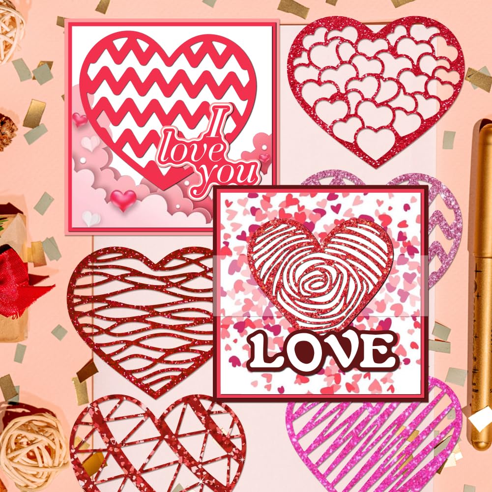 BENECREAT dies cœurs amour 215x167 mm scrapbooking