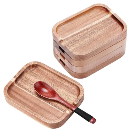 BENECREAT Repose-cuillère bois acacia 150mm 5 pcs