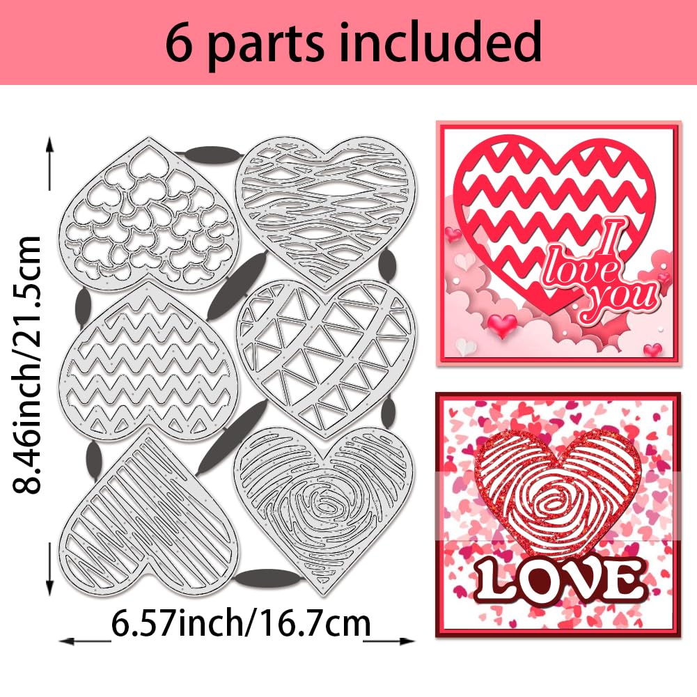 BENECREAT dies cœurs amour 215x167 mm scrapbooking