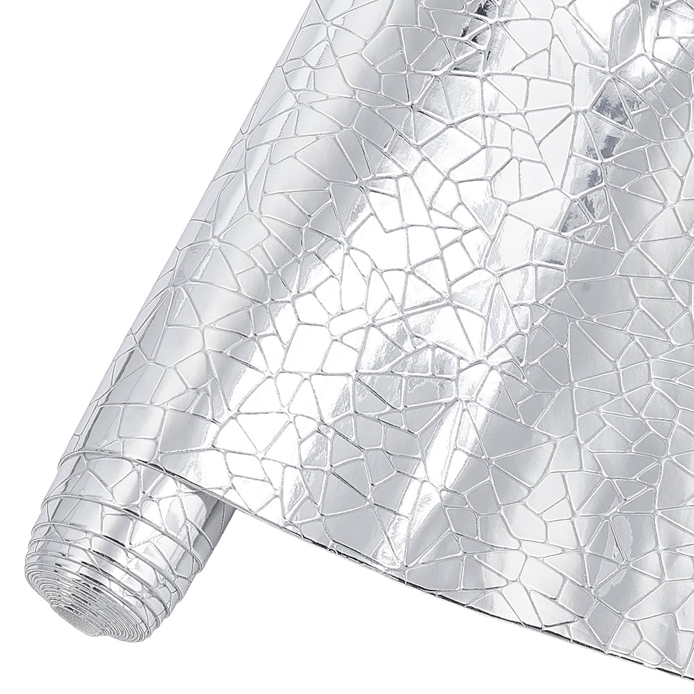 BENECREAT cuir PU effet cube or 2 rouleaux 135x30cm