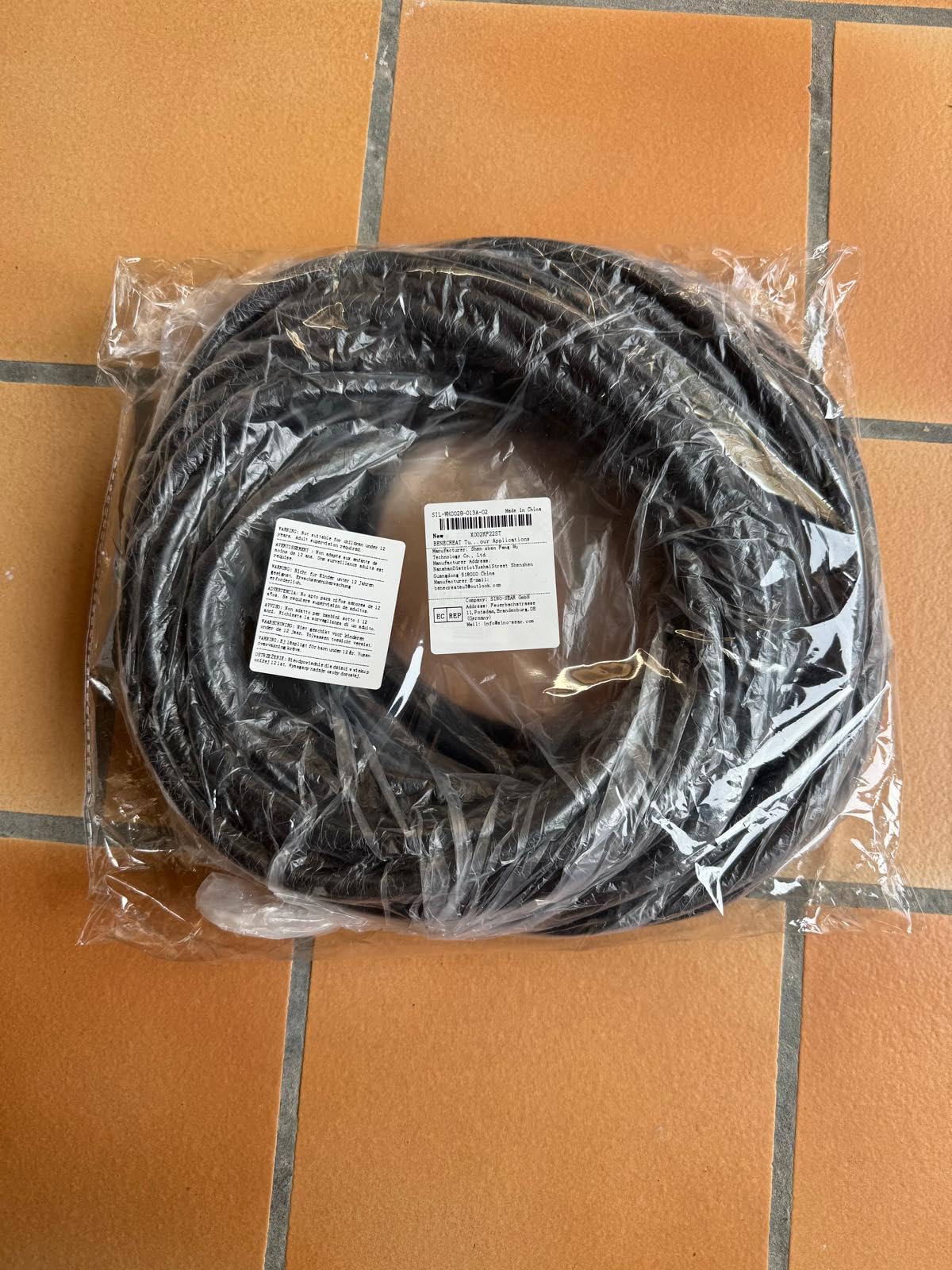 BENECREAT tuyau silicone noir 6x9mm 20m souple
