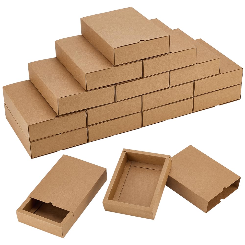 BENECREAT Boîtes Tiroirs Papier noires 20pcs 17,5x13x4cm