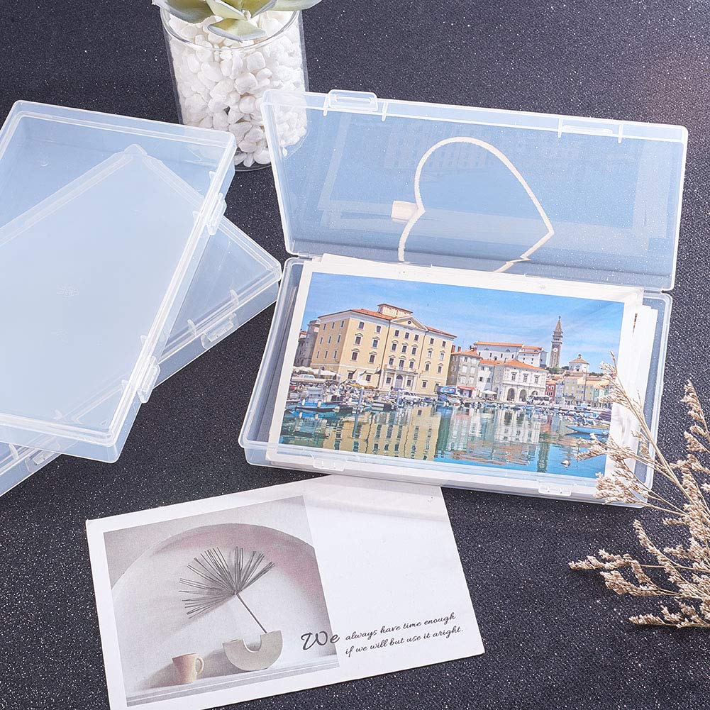 BENECREAT Boîte Rangement Plastique 17x10,5cm Transparente x4