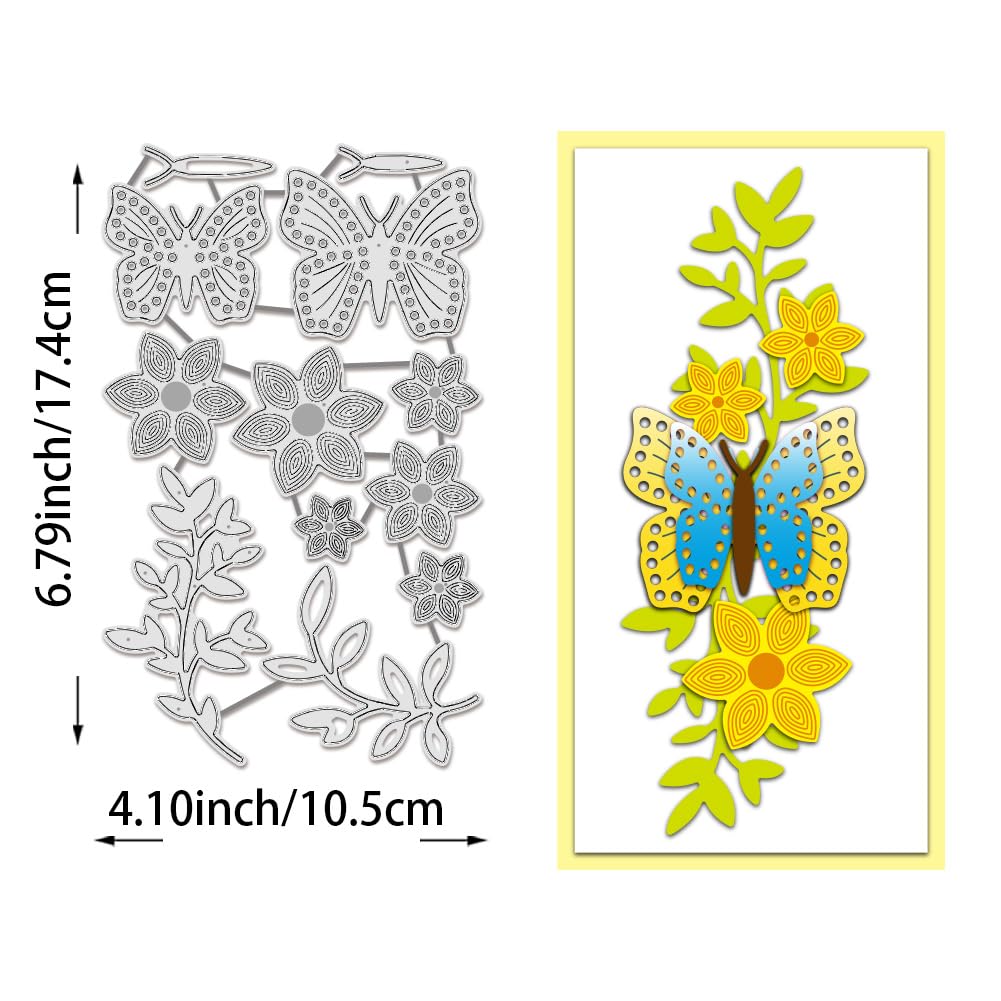 BENECREAT Botanique matrices de découpe fleurs papillons feuilles