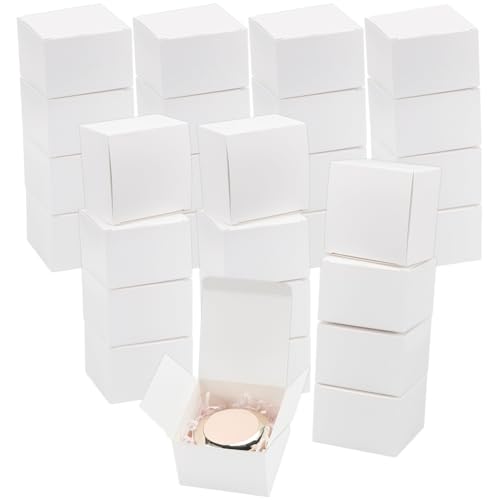 BENECREAT boîte cadeau carton blanche 9cm lot 100