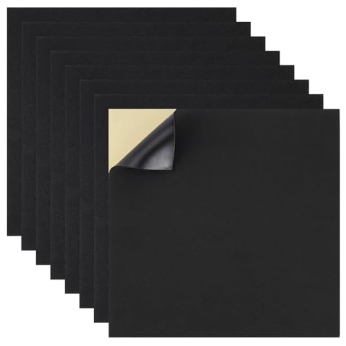 BENECREAT Feuilles Mousse EVA Adhésive Noire 30cm 3mm 8 pcs