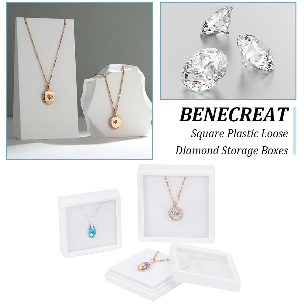 BENECREAT vitrine boîte à bijoux acrylique lot de 6