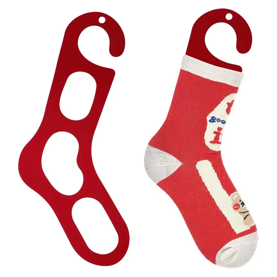 BENECREAT Forme Chaussettes Acrylique Rouge 2pcs 22cm Bloqueur