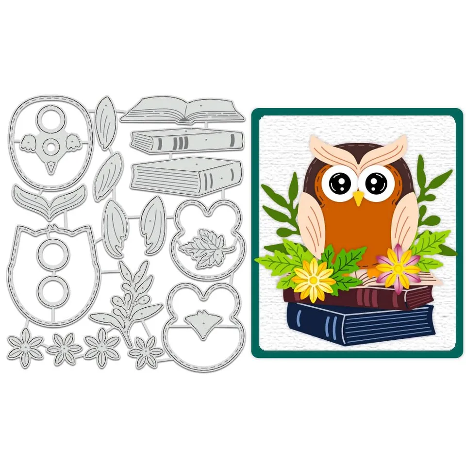 BENECREAT Hibou Livre Matrice de Découpe Carterie Acier