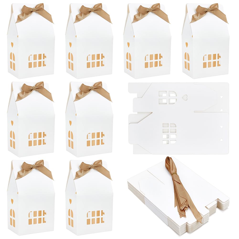 BENECREAT boîtes maison boîtes cadeau pérou blanc 24 pcs