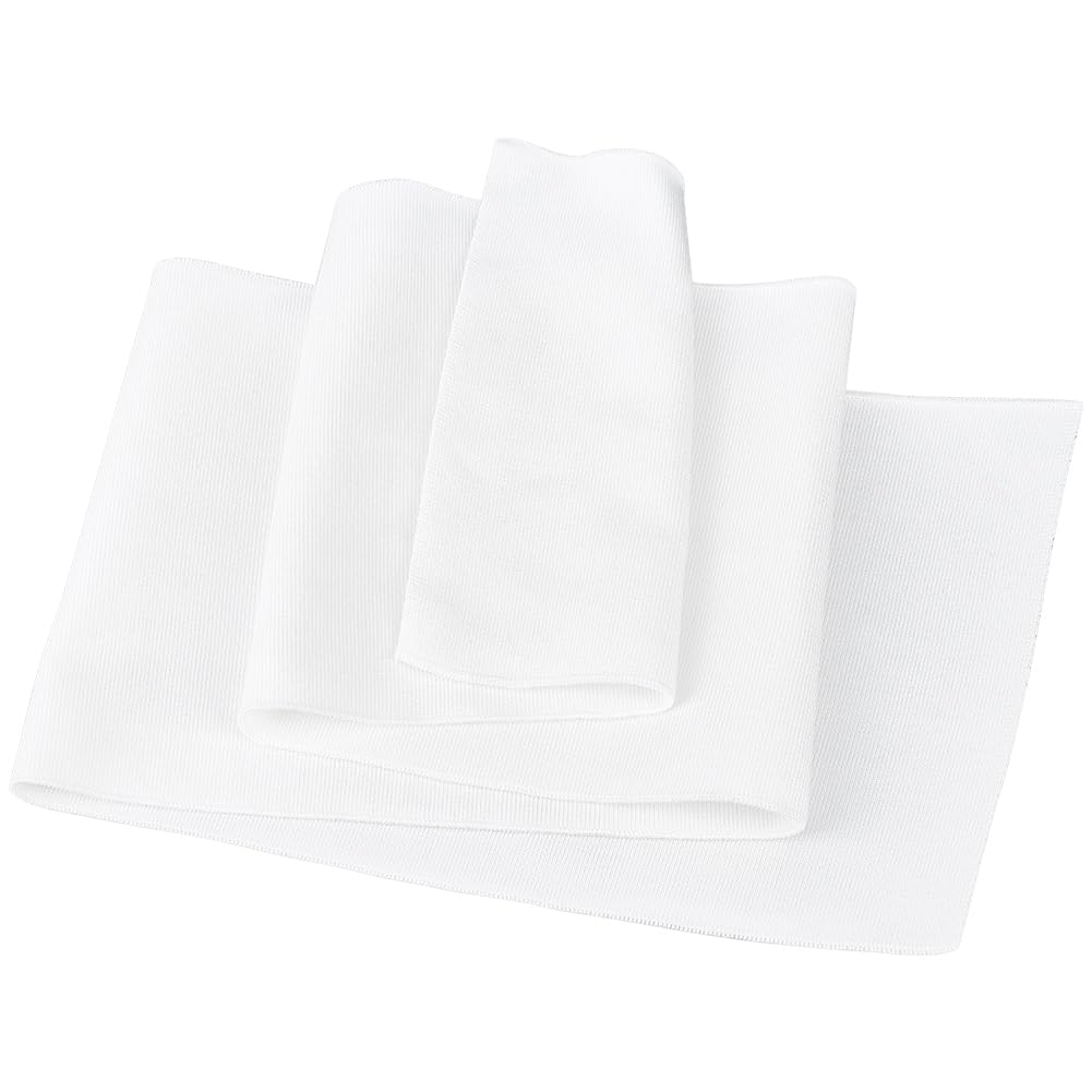 BENECREAT Tissu Côtelé Noir 100x20 cm Bord-Côte Polyester