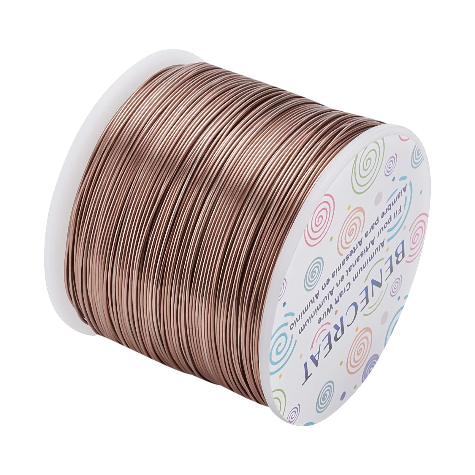 BENECREAT fil aluminium 0,8mm brun noix coco 235m mat