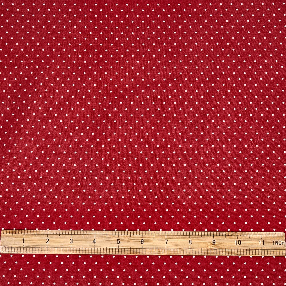 BENECREAT Tissu Coton Pois Blanc 1x1.45m Couture Robe