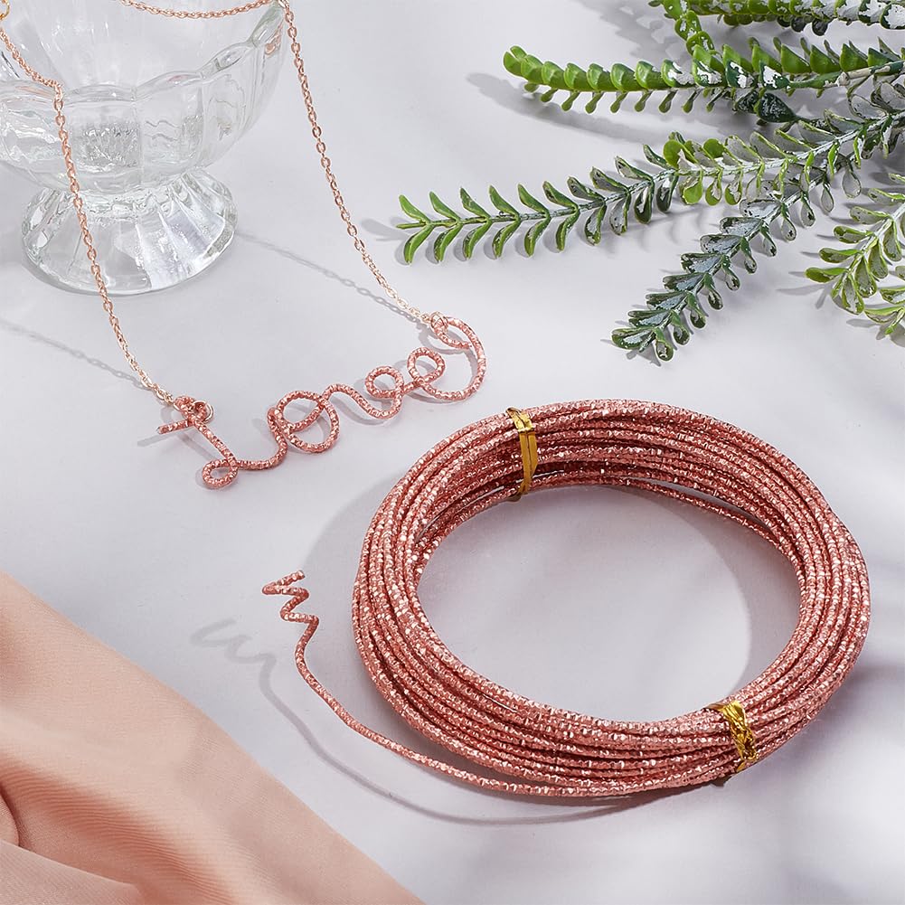 BENECREAT fil aluminium rose 2mm 10m bijoux