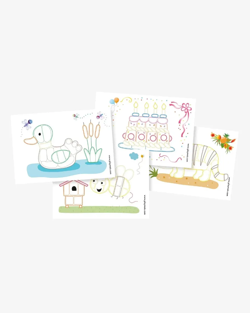 PLAYMAÏS Mosaic Kartenset cartes modèles couleur 2D