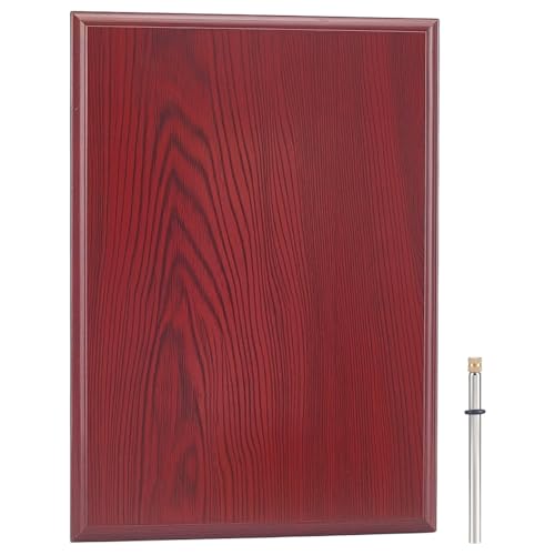 BENECREAT plaque bois gravure 340x240x15mm avec tige