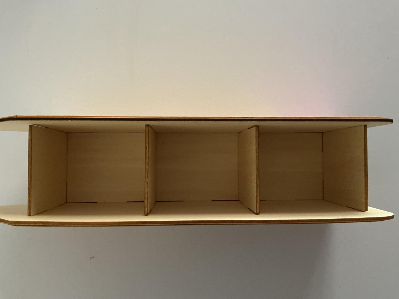 BENECREAT organiseur bureau bois crayon doré 3 compartiments