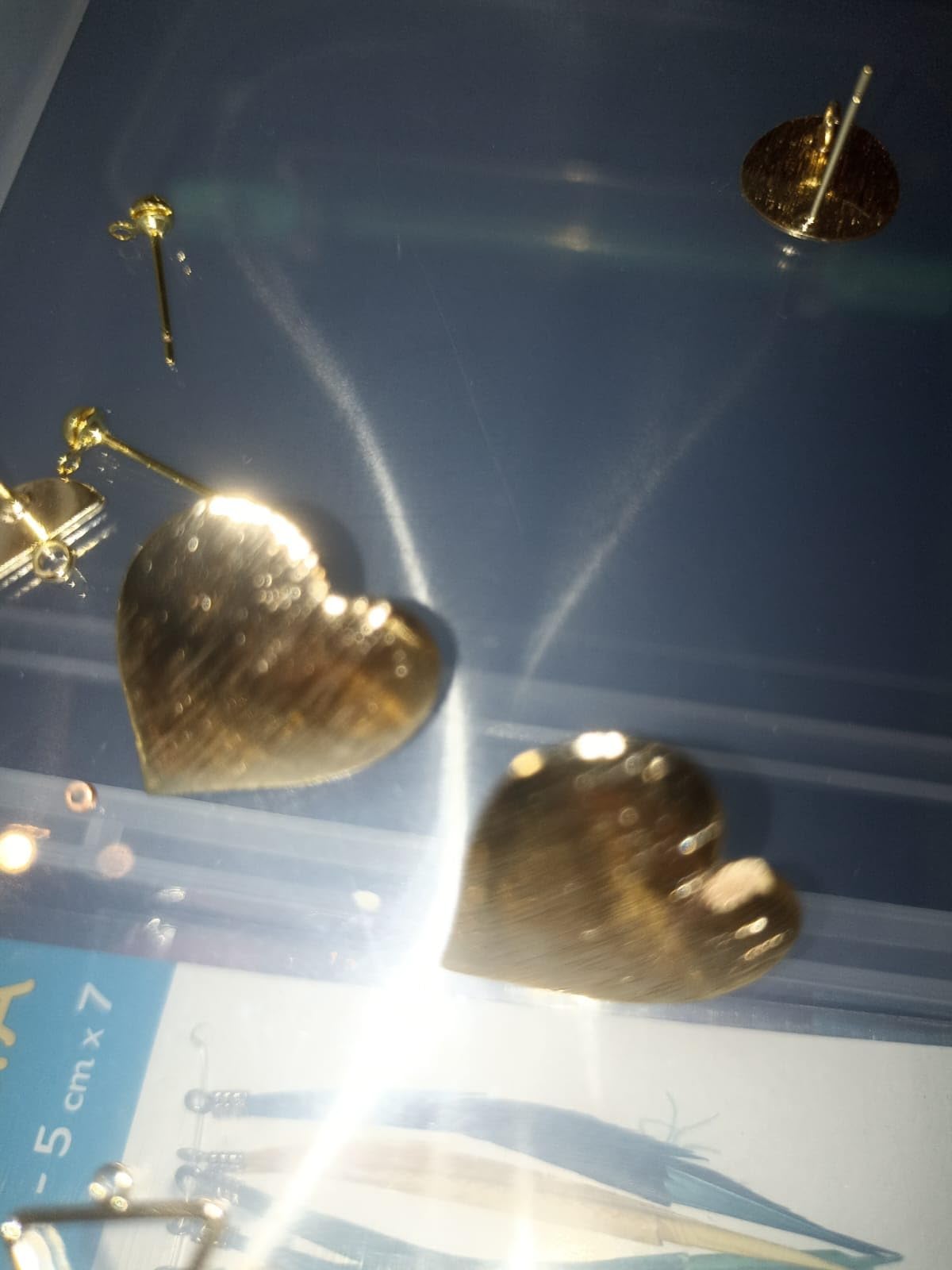 BENECREAT Crochets boucles oreilles poisson plaqué or 18K