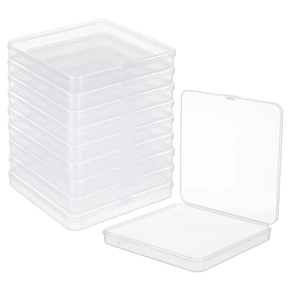 BENECREAT Boîtes plastique transparentes 11 cm lot 10