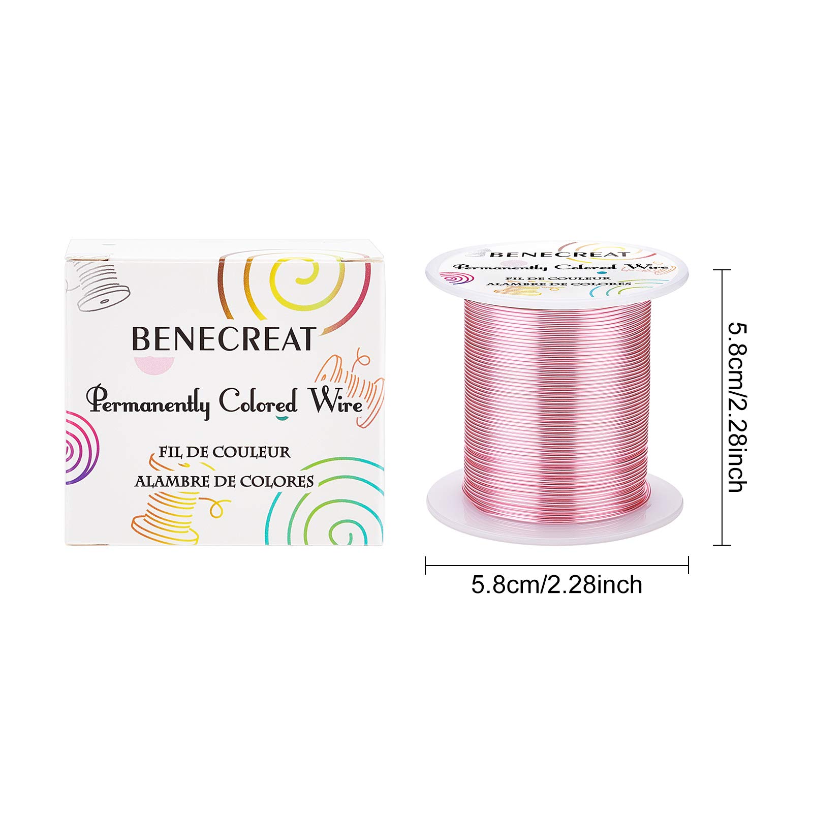 BENECREAT fil cuivre or rose 0,8mm 30m bijoux