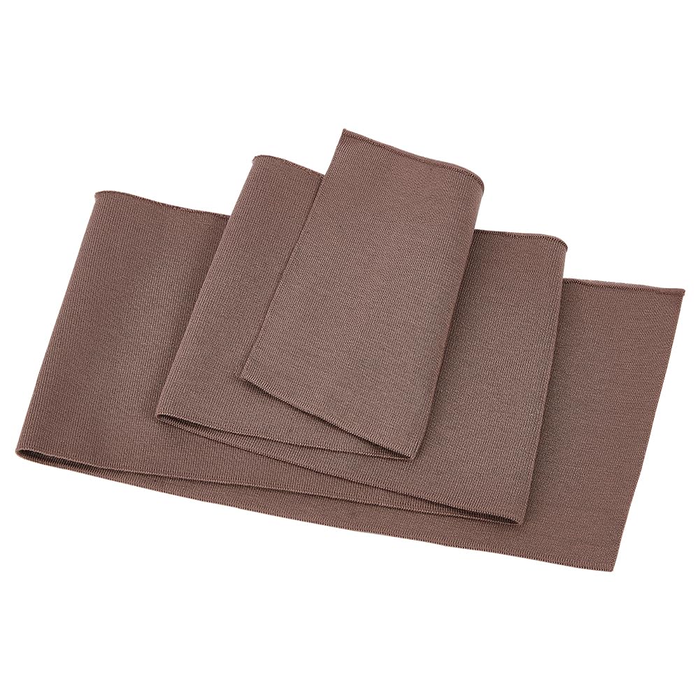 BENECREAT tissu côtelé extensible marron 100x15cm coco