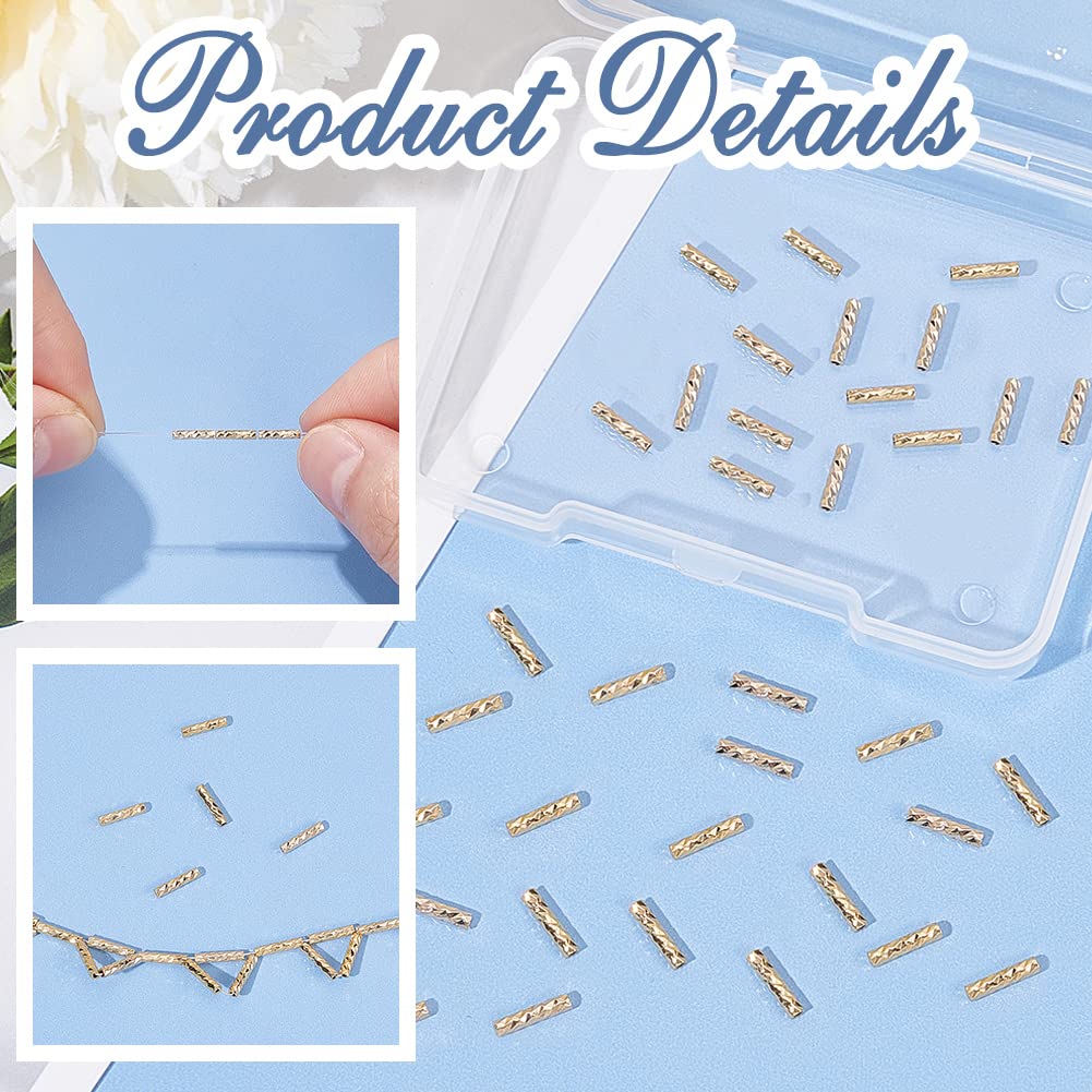 BENECREAT Perles Tube Doré 7x1,5 mm Intercalaires x100