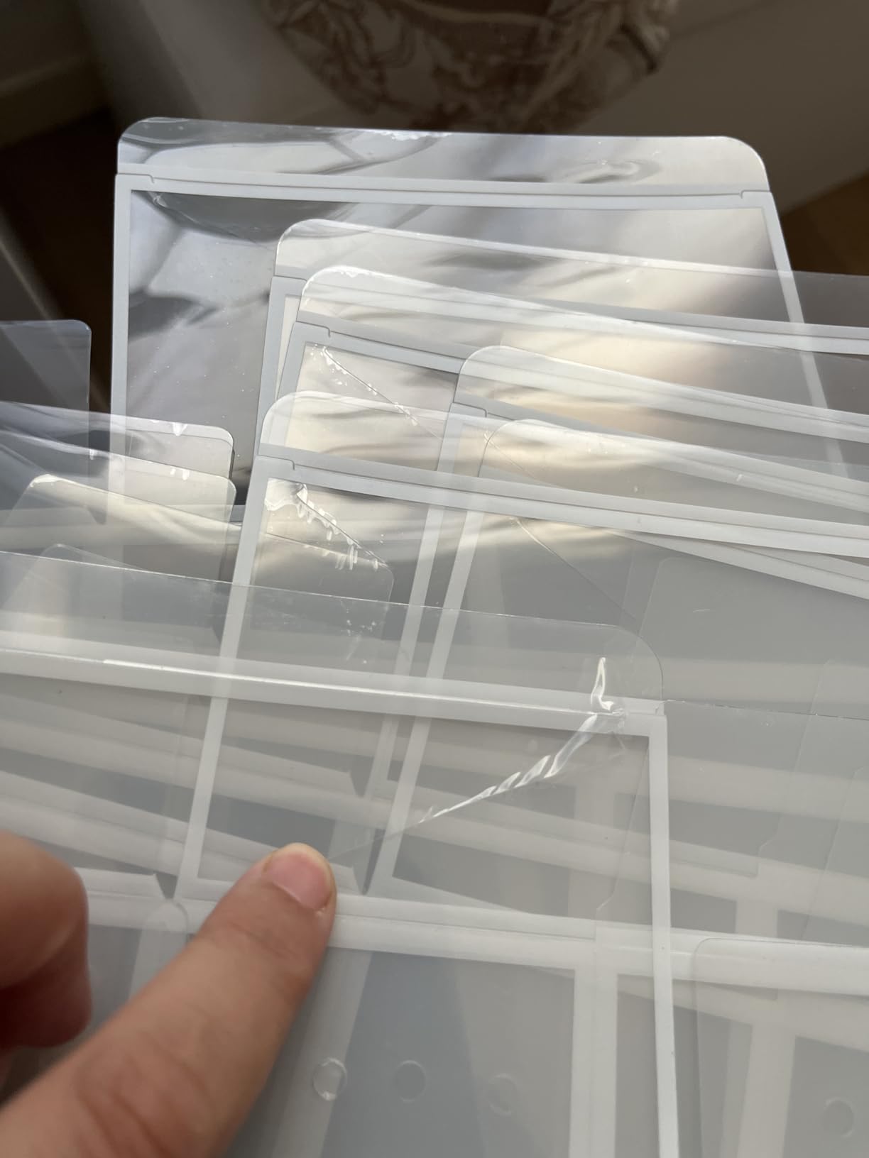 BENECREAT Boîtes dragées transparentes bordure blanche x10
