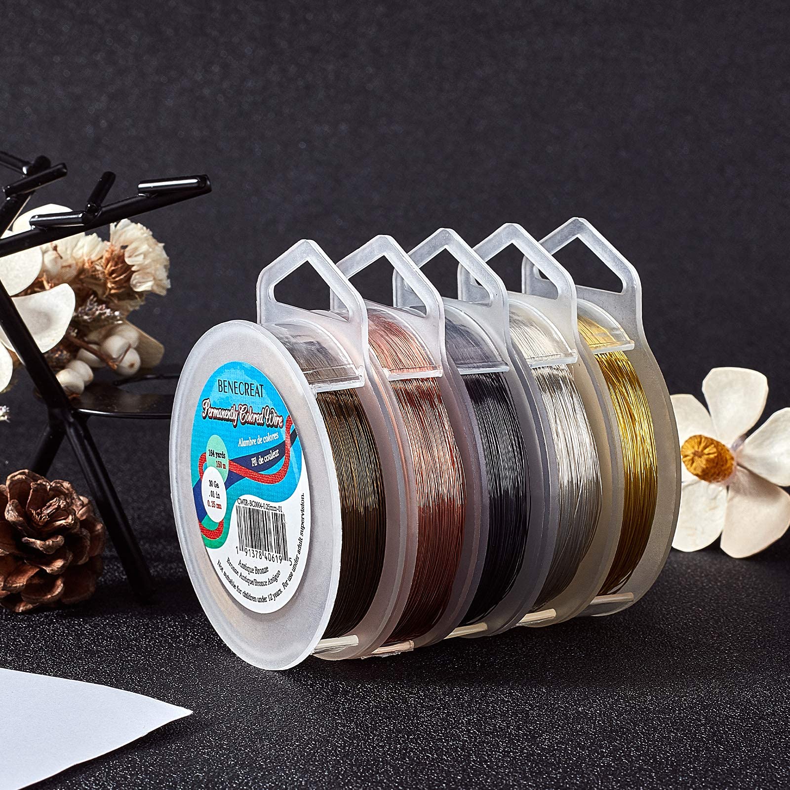 BENECREAT Fil cuivre 0,25mm 150m bijoux