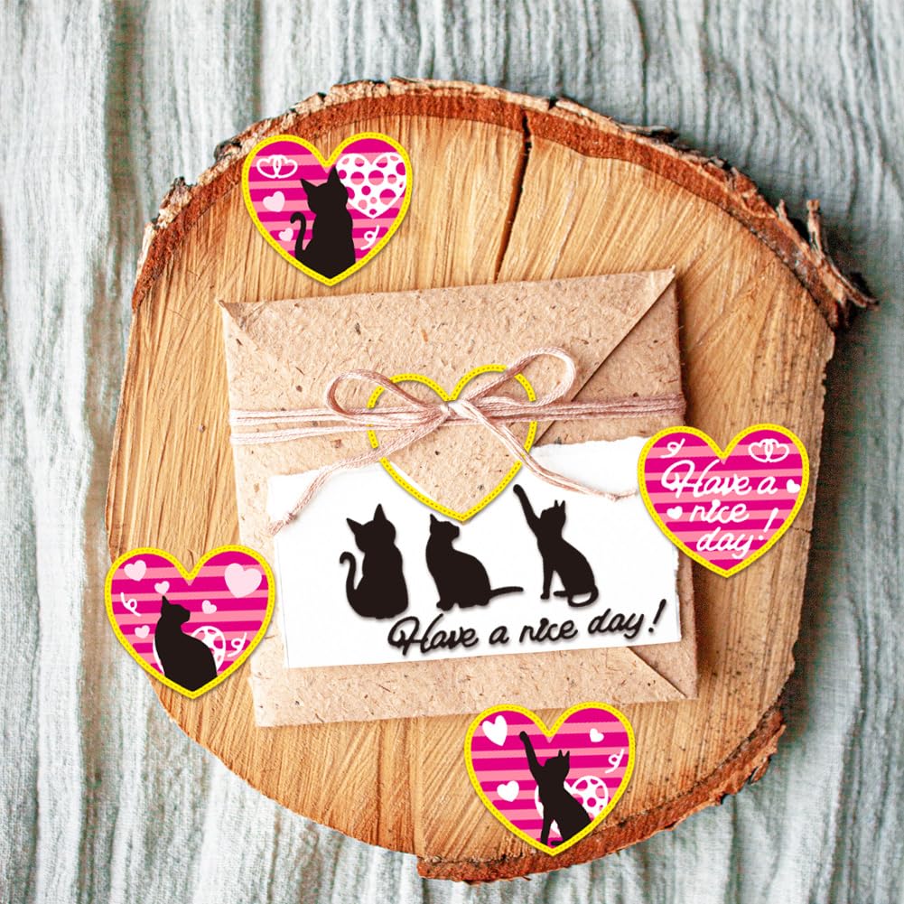 BENECREAT Cœur Chat matrice de découpe scrapbooking bordure 0,8 mm