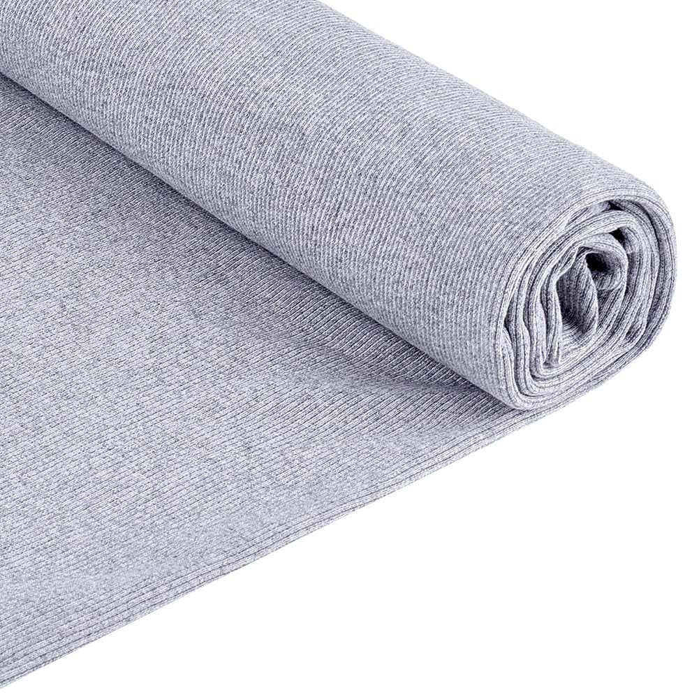 BENECREAT Tissu Jersey Côtelé Vieille Dentelle 100x70cm Coton