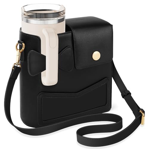 JYPS Stanley Cup 40oz sac porte-bouteille noir bandoulière