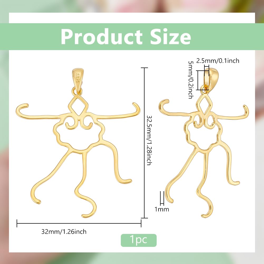 BENECREAT pendentifs griffes goutte dorés 32x30 mm x5