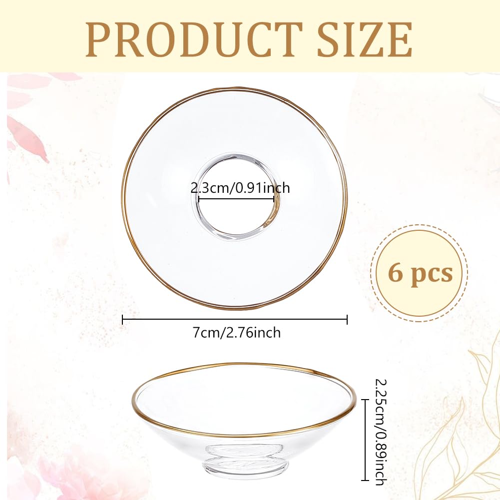 BENECREAT bobèche verre 70x22,5mm transparente 6pcs