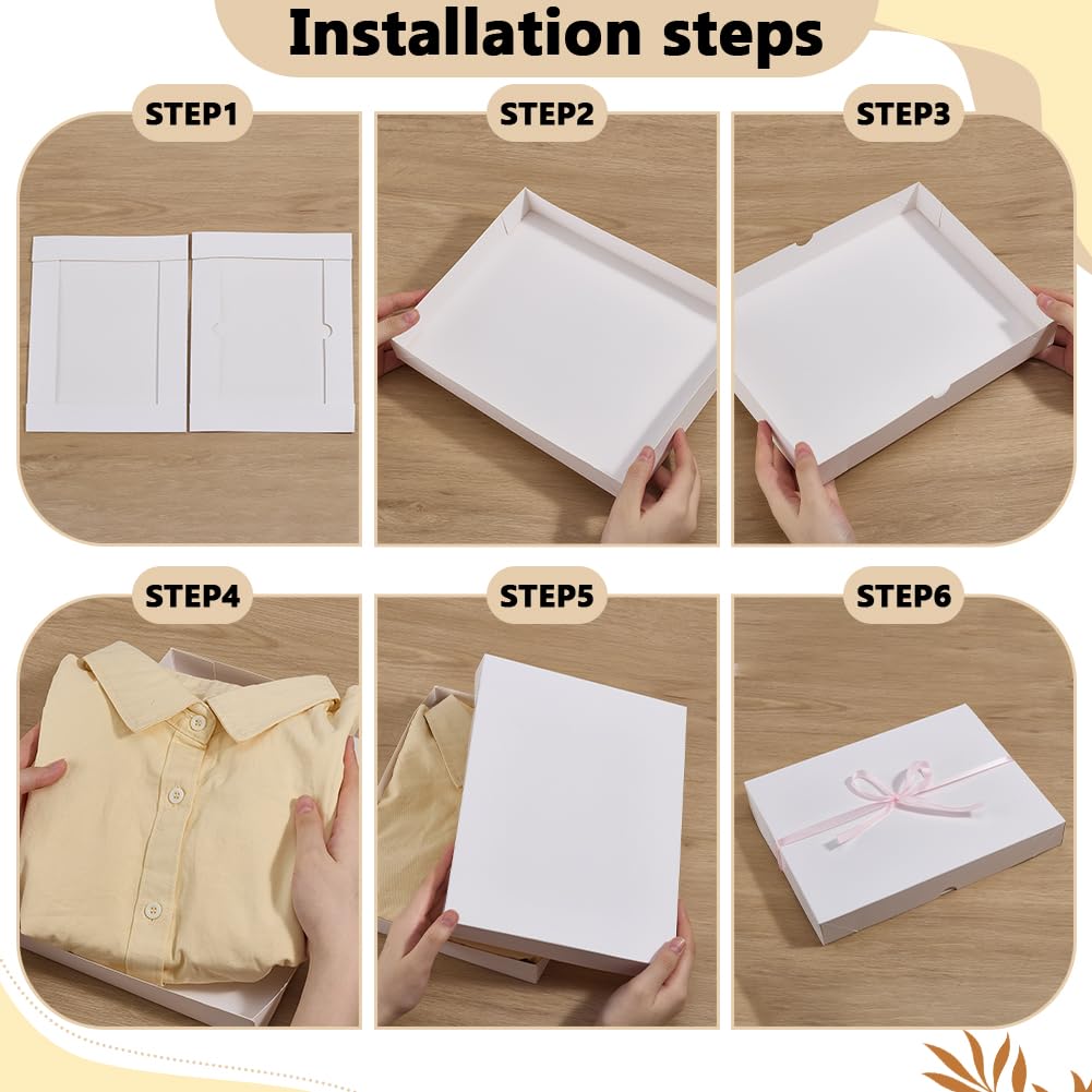 BENECREAT boîtes chemises papier blanc 280mm 18 pièces