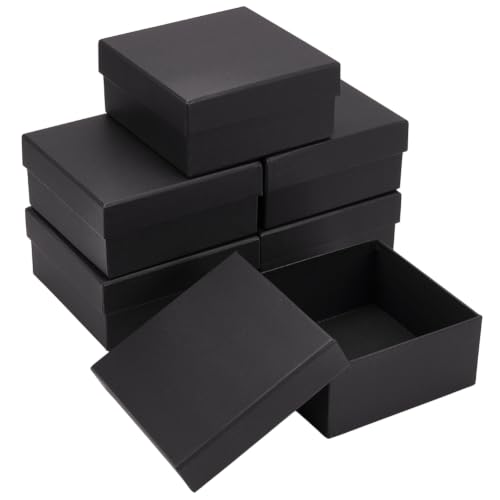BENECREAT boîte bijoux papier noir 6 pcs 15x15 cm rigide