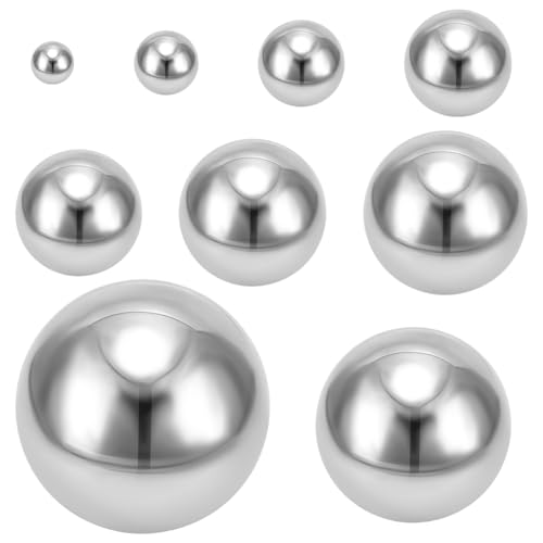 BENECREAT boule inox miroir 2,5-15 cm 9 pcs jardin