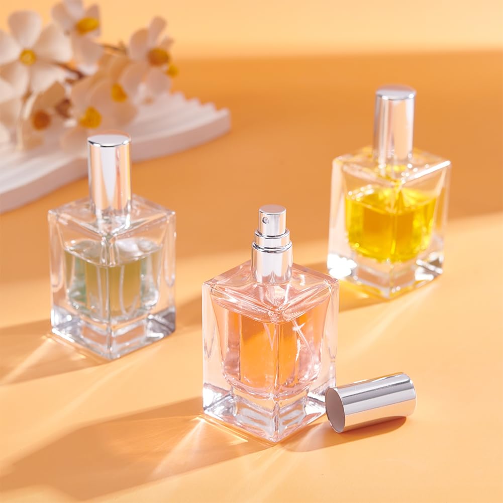 BENECREAT 8 flacons parfum verre 30ml platine rechargeables