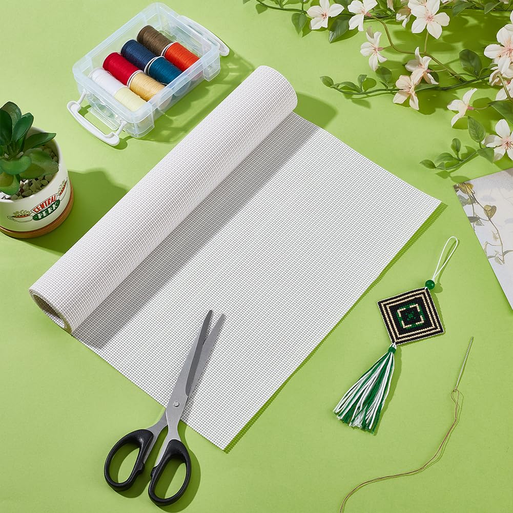BENECREAT 14CT Toile Aida Plastique Neige 100x30cm