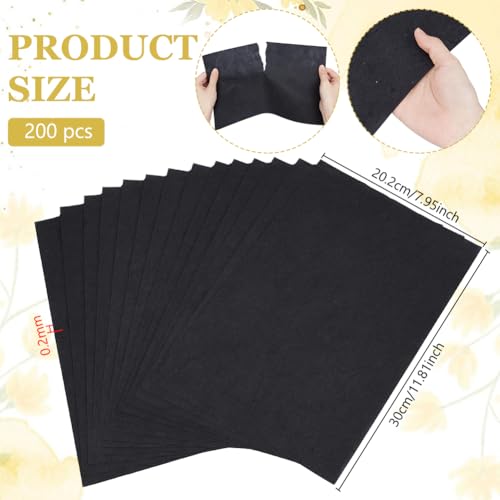 BENECREAT Stabilisateur Broderie Hydrosoluble Noir 200 Feuilles