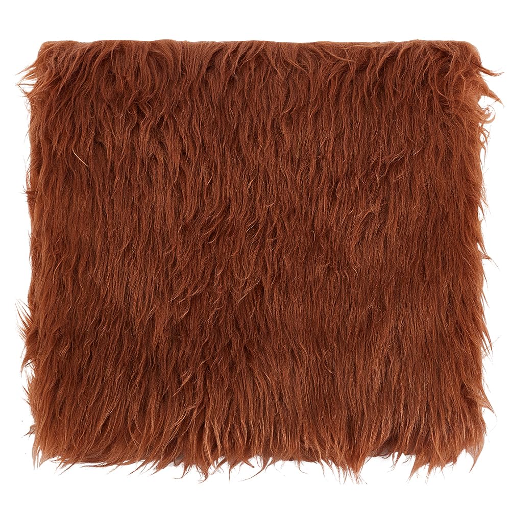 BENECREAT tissu fausse fourrure noir 40x40cm peluche