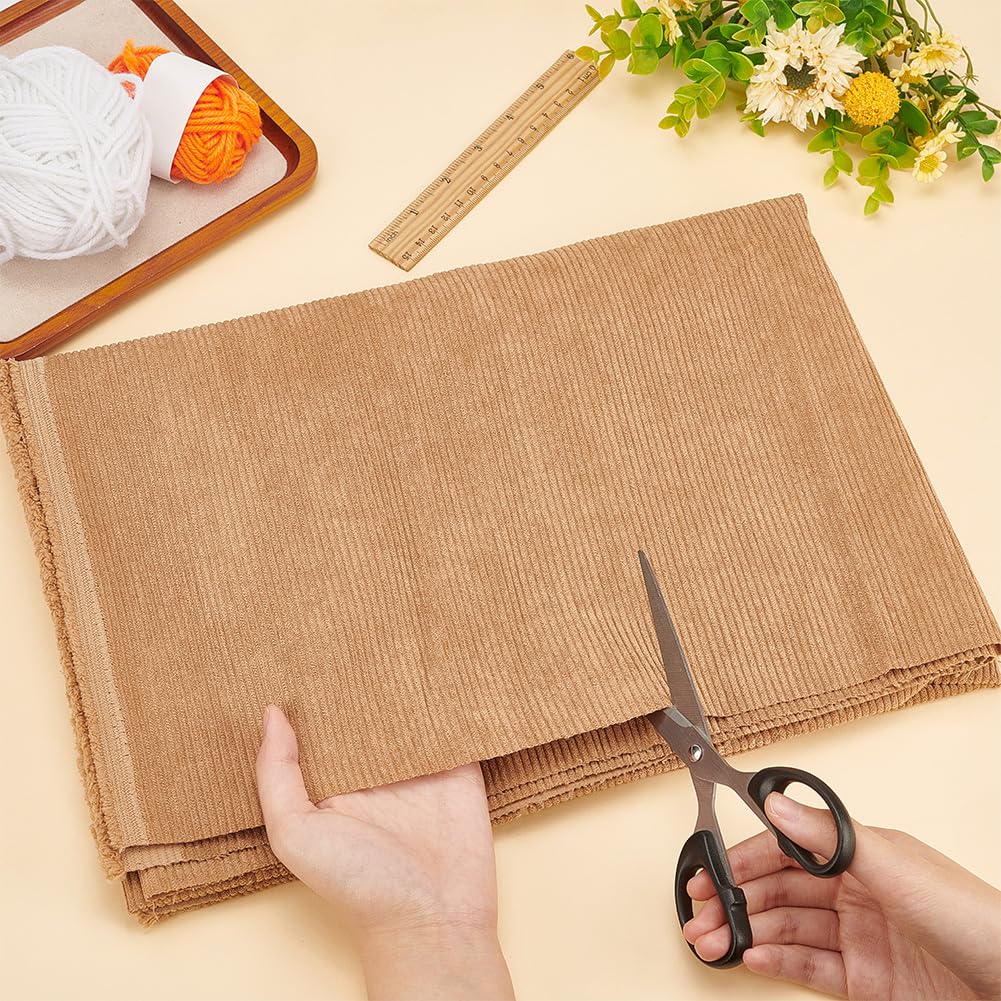 BENECREAT tissu velours côtelé camel 100x155 cm