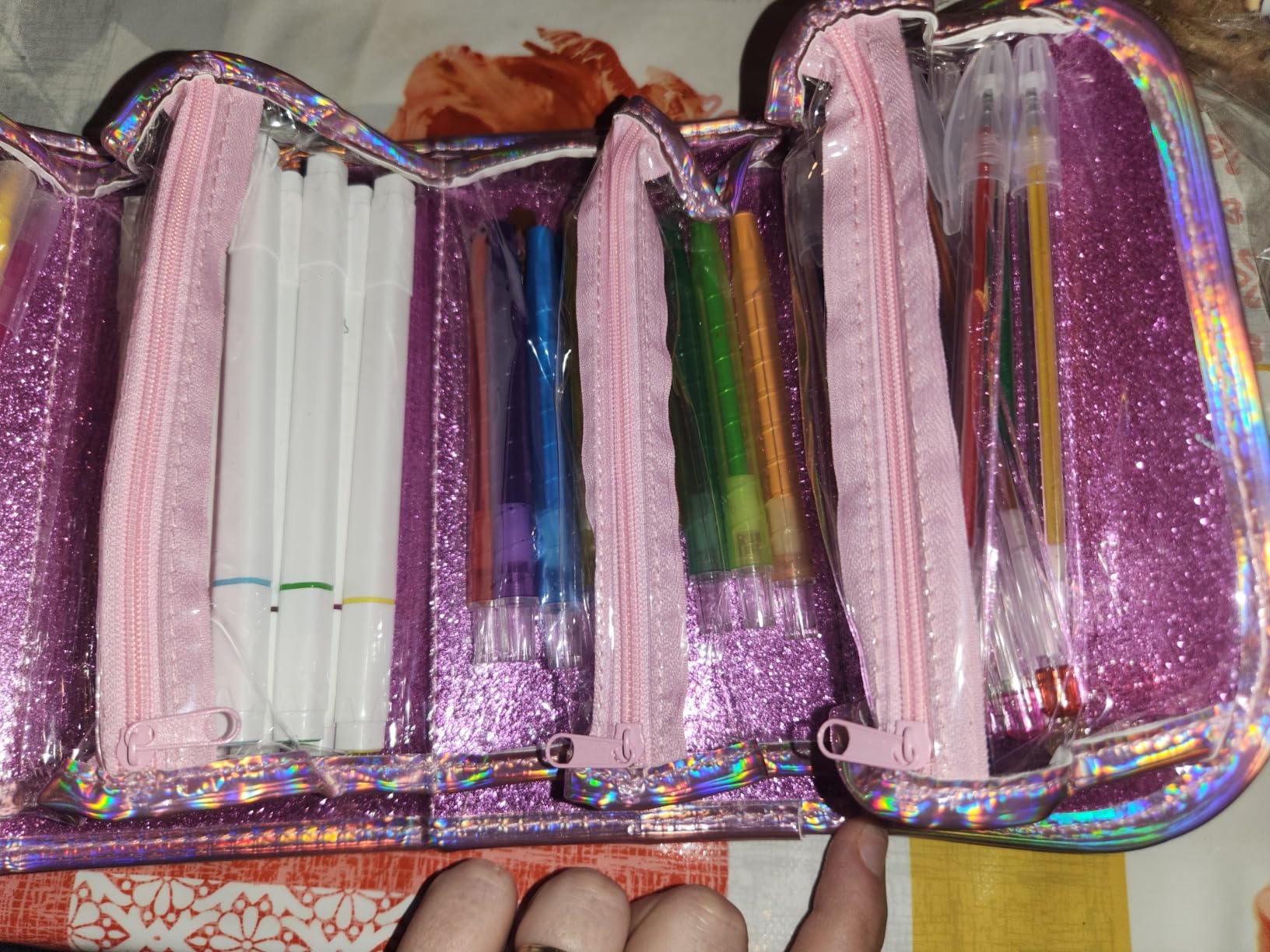 JYPS kit feutres licorne 70 pièces trousse paillettes
