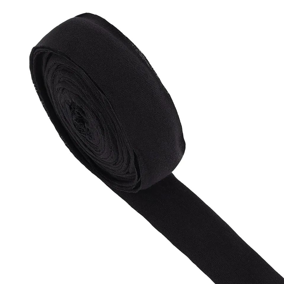 BENECREAT biais coton noir pli simple 30mm 13m