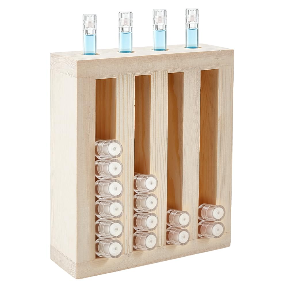 BENECREAT Présentoir Bois Rouges à Lèvres 8 Rangées 30 cm