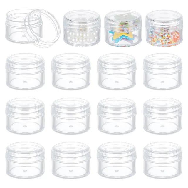 BENECREAT pots cosmétiques vides 25 ml x16 transparent à vis
