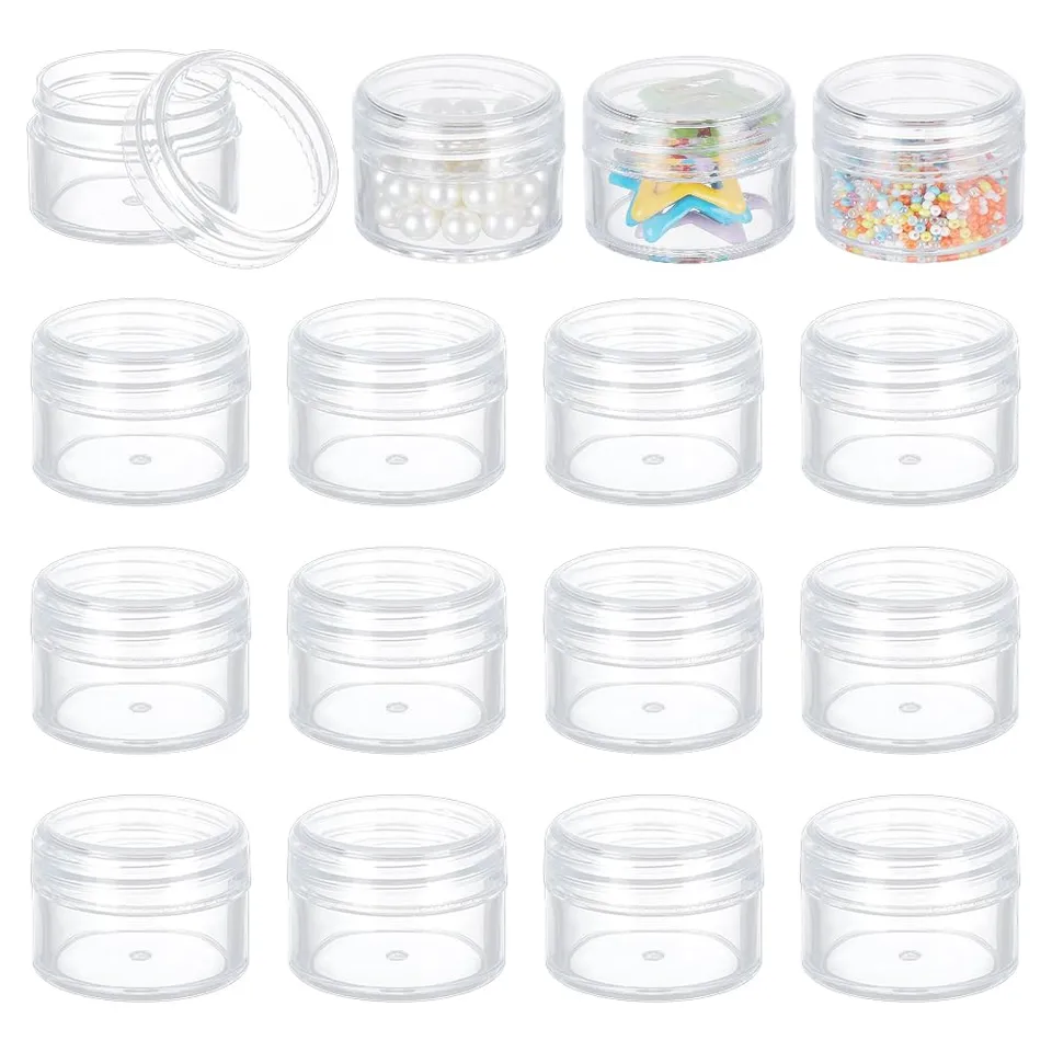 BENECREAT pots cosmétiques vides 25 ml x16 transparent à vis