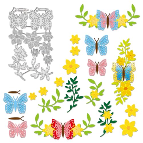 BENECREAT Botanique matrices de découpe fleurs papillons feuilles